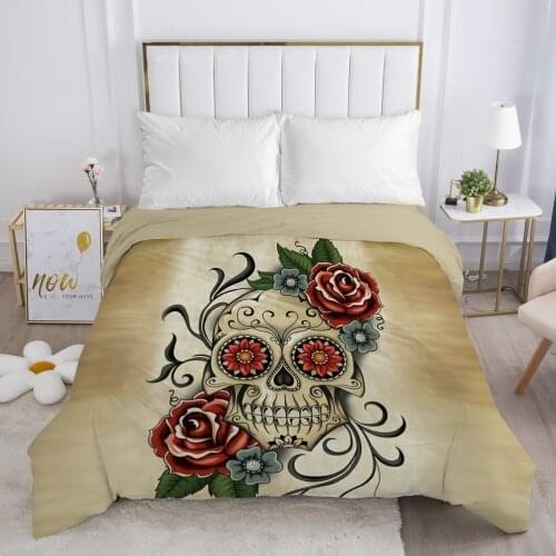 Skull Deadpool lady Duvet cover Quilt/Blanket/Comfortable Case 140x200 240x220 Queen King Single Bedding for Home yellow