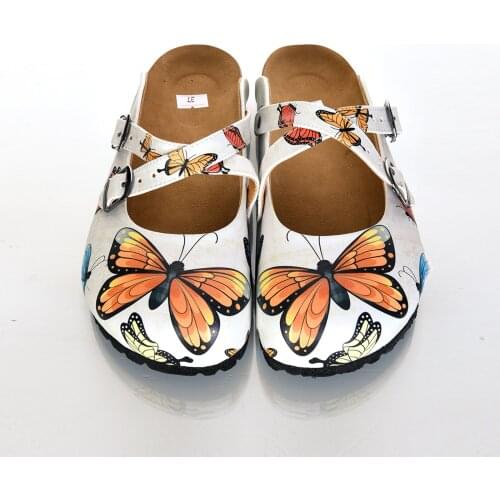 Digital Edition Butterfly Printed WOMENS Cross Sabo Slıppers New Season Casual Sandals Soft Soled Woman Man Kids Shoes Summer