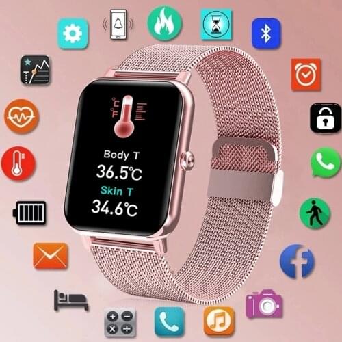 Women Smart Watch Real-time Weather Forecast Activity Tracker Heart Rate Monitor Sports Ladies Smart Watch Men For Android IOS