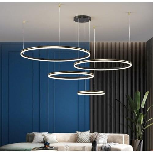 Modern minimalist led chandeliers living room bedroom dining Pendant Lights home Indoor Lighting decorative iron ceiling lamps