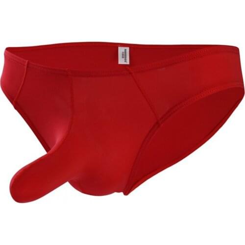 Elephant Nose JJ Underwear Ice Silk Mens Briefs Men Low-Waist Solid Color Breathable Panties Briefs Intimate Underpants