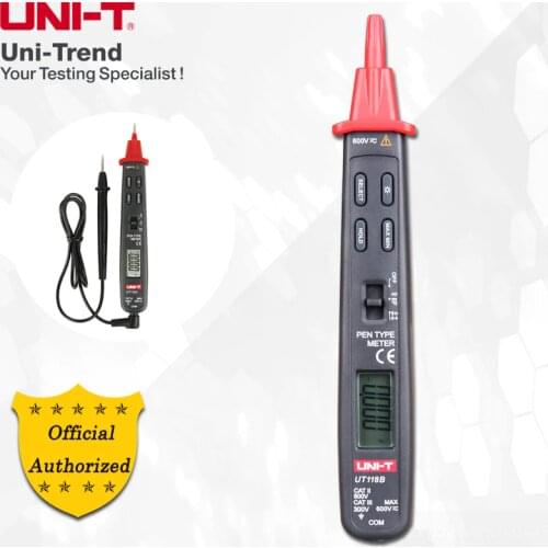 UNI-T UT118B Pen Type Digital Multimeter; Voltage/Resistance/Capacitance Test, EF Function, Continuity Buzzer, LCD Backlight