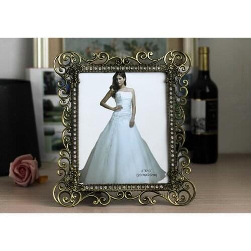 7inch 10inch Vintage Bronze Photo Frames Metal Alloy Picture Frame Wedding Bridal Favor Gifts home decoration XC029