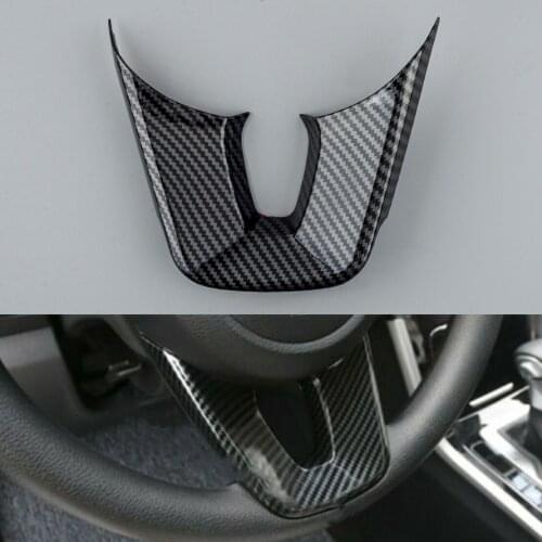 Car Inner Steering Wheel Frame Cover Trim ABS Carbon Fiber Style Black Fit For Kia Optima K5 2016 2017 2018 2019 2020