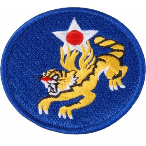 WW2 US FLYING TIGERS AIR FORCE EMBROIDERED INSIGNIA PATCH