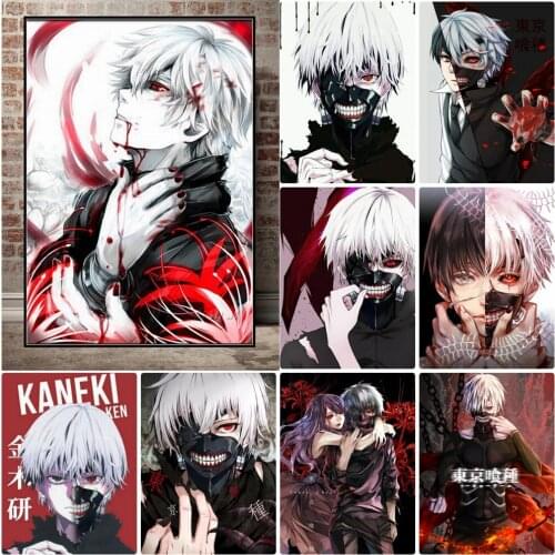 Japan Anime Tokyo Ghoul Diamond Painting Full Drill Square Cross Stitch Kits Diamond Embroidery Poster Gift For Kids Home Decor