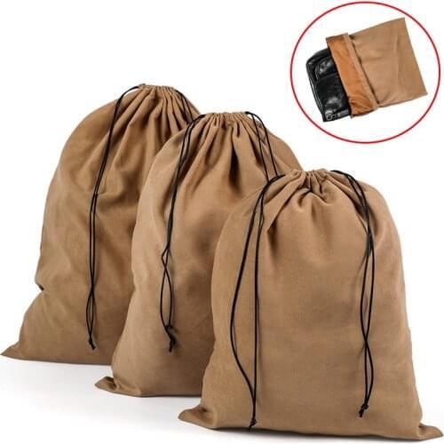 Suede Travel Drawstring Tote Storage Bag Organizer Bag For Underwear Toy Handbag Storage Bag Dust-proof Home Organization