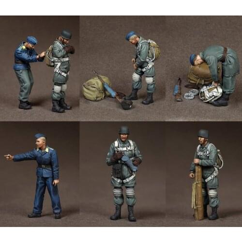1/35 Resin Model Building Kit Figure Airborne Team (7 figures)