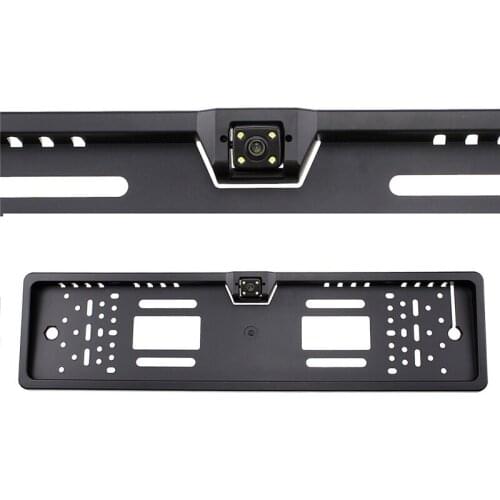 1 Set European Car License Plate Frame Backup Camera Waterproof Night View 4 LED Light Reverse Backup Camera Kit Car Accessories