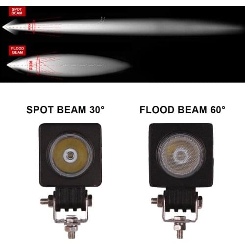10W Offroad LED Work Light Car Auto SUV Truck Motorcycle 12V 24V Headlight Spot Flood 4WD ATV Trailer Marker Driving Fog Lamp