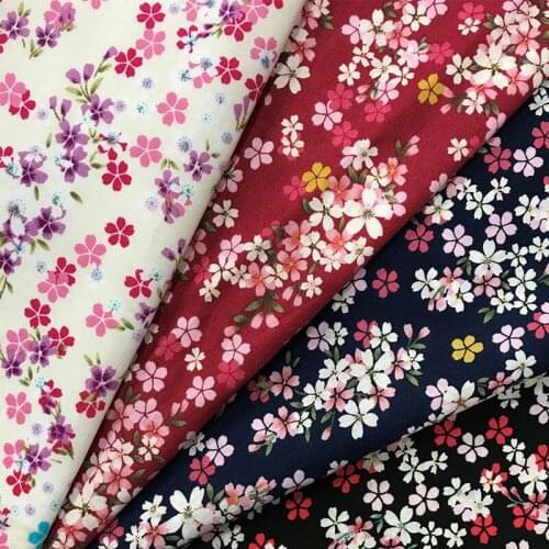 100*150CM 100%Cotton poplin fabric Cherry Blossom Small floral printed fabric DIY clothing dress shirt Handmade sewing quilting