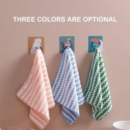 3PC Lazy Kitchen Absorbent Thickened Hand Towel Dishwashing Clothhousework Non-linting Non-oily Dish Towel Dish Washing Cloth