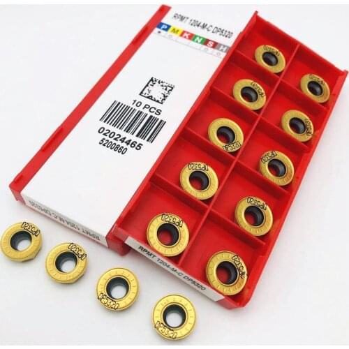 50PCS RPMT1204 M C DP5320 carbide CNC lathe parts tool RPMT 1204 machine tool accessories milling insert RPMT turning tool