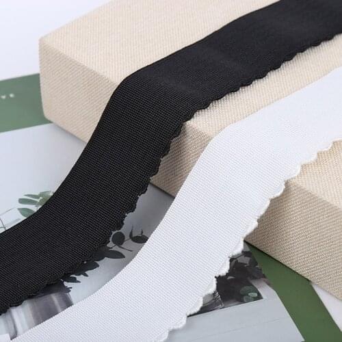 5/10 Yards 15mm 20mm Velvet Wave Elastic Band Polyester For Underwear Garment Sewing Waist Elastic Ribbon Bra Strap Handmade