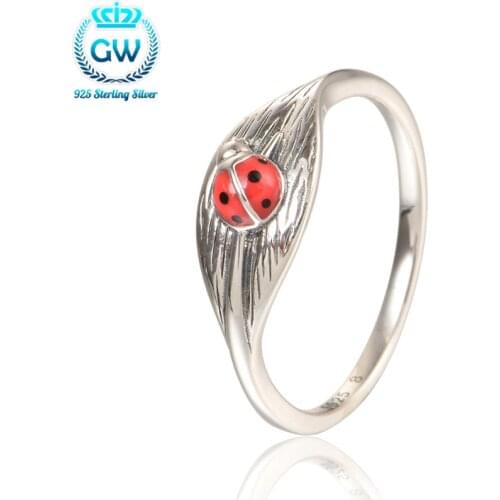 Bijoux Femme Ancient Style Animal Ring Solid Silver Rings For Women Party 2016 New Brand GW Fine Rings Jewellery Ripy086