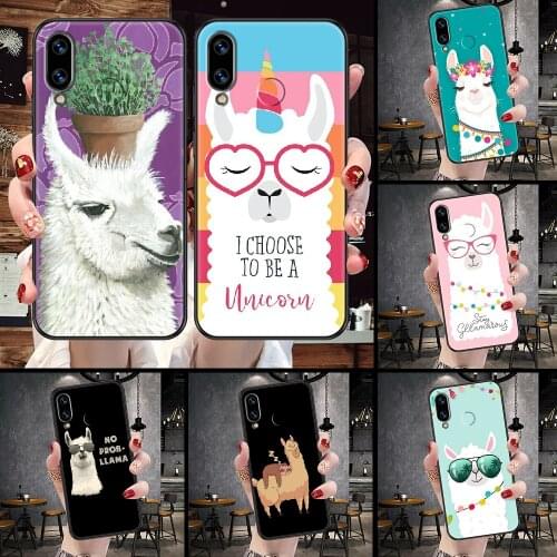 Lama Llama Alpacas Phone Case For Huawei Honor 6A 7A 7C 8A 8X 8 9 9X 10 10i 20 Lite Pro black soft cell cover 3D coque fashion