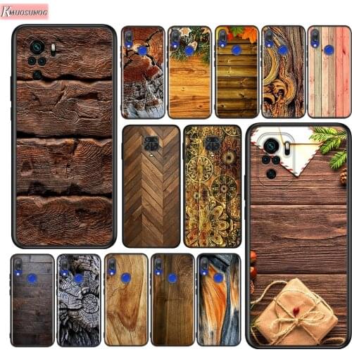 Classical Texture Wood Silicone Cover For Xiaomi Redmi Note 10 10S 9 9S Pro Max 9T 8T 8 7 6 5 Pro 5A Phone Case