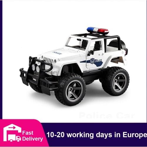 Double E 1:12 Scale Big RC Truck JEEP Police Toy car 2.4 Radio Controlled Car Electric machine Drift Buggy Toys for children boy