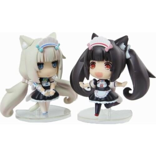Chocolate And Vanilla Nekopara Action Figures Model Toy Cartoon Anime Catgirl Collection Desktop Decor Christmas Gift For Kids
