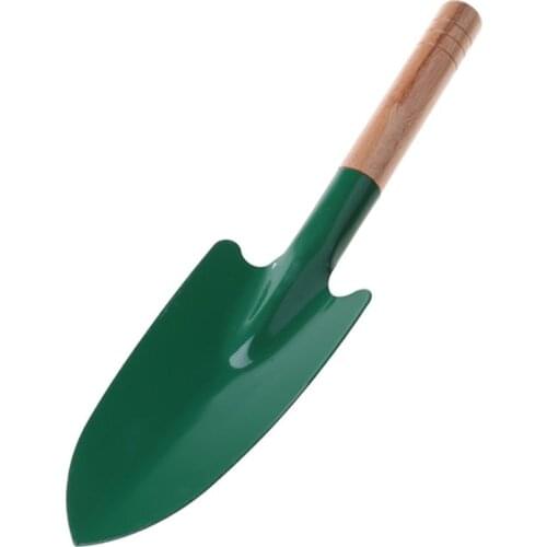 Exing Plant Flowers and Grass Tools Wooden Handle Reinforced Gardening Shovel Loose Soil Planting Easy Use