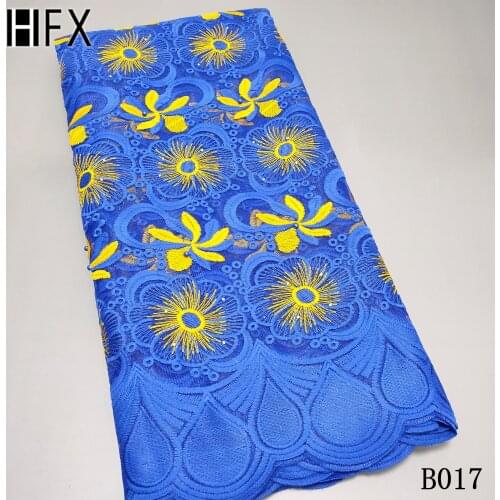 HFX hot sale nigerian laces fabric with stones embroidery tulle lace fabric french net lace for women party dress X2775