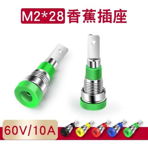 Copper 2mm Banana Socket 2mm Test Socket Panel Socket 2mm Insulated Terminal Female Head Hole