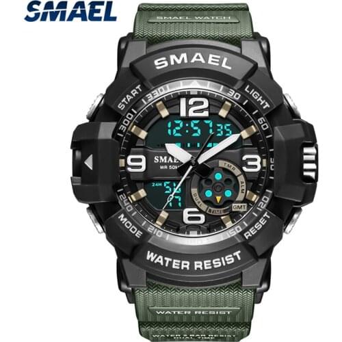 SMAEL Men Watch Original Top Brand Quartz Waterproof Fashion Calendar Week Alarm Sports Wrist Watch Digital Relogio Masculino