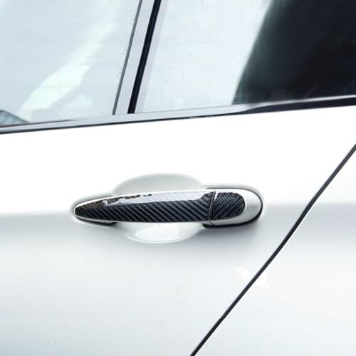 Carbon Fiber Exterior Door Handle Pull Cover Sticker Trim For BMW 1 3 Series X1 X3 X4 X5 X6 F20 F30 E90 E92 E84 F25 F26 E70 E71