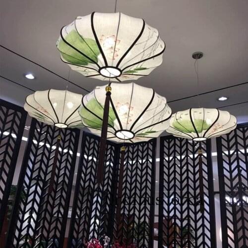 The new Chinese style chandelier southeast classical hotel restaurant Chinese wind Zen restaurant creative lamp lantern
