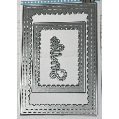 Smile Inverted Scallop Frame Metal Cutting Dies Scrapbook Diary Decoration Stencil Embossing Template DIY Greeting Card Handmade