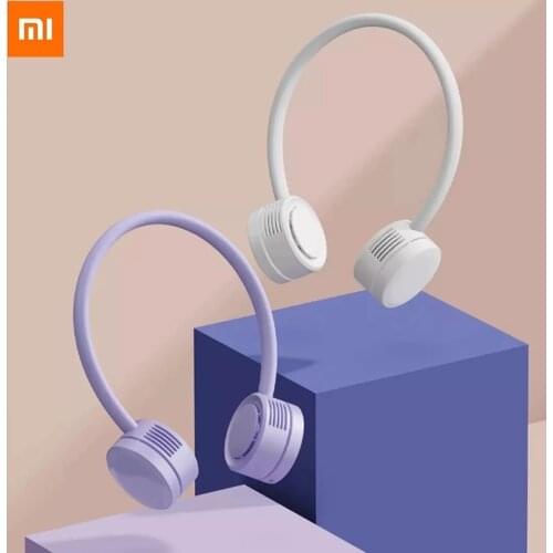 Xiaomi Youpin Qualitell-portable Mini Neck-mounted Fan, 360-degree Freely Adjustable Silent Sports Fan Cooler