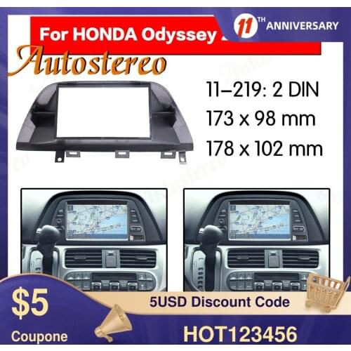 Frame Panel Top Radio Fascia For Honda Odyssey 2005-2010 Stereo Fascia Dash CD Trim Installation Frame Kit