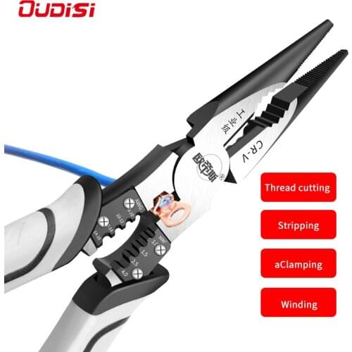 OUDISI Multifunctional Universal Diagonal Pliers Needle Nose Pliers Hardware Tools Universal Wire Cutters Electrician Wire Plier