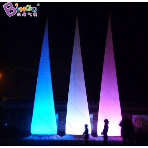 BARGAIN PRICE 2mh inflatable lighting cone inflating customized LED lamp outdoor colorful light decoration
