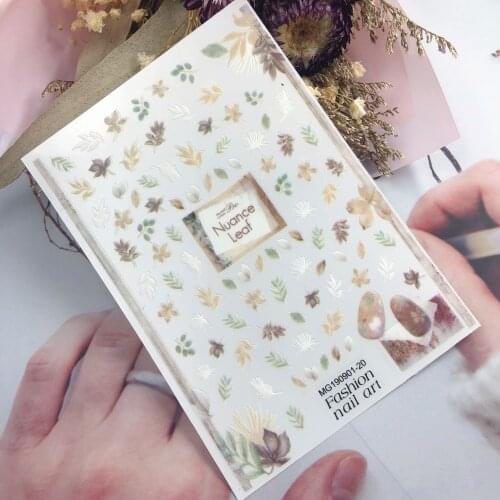 Japanese Style 3d DIY High Quality Nail Stickers Back Adhesive Nail Decals Flowers & leaves Nail Art Nail Decoration Manicure