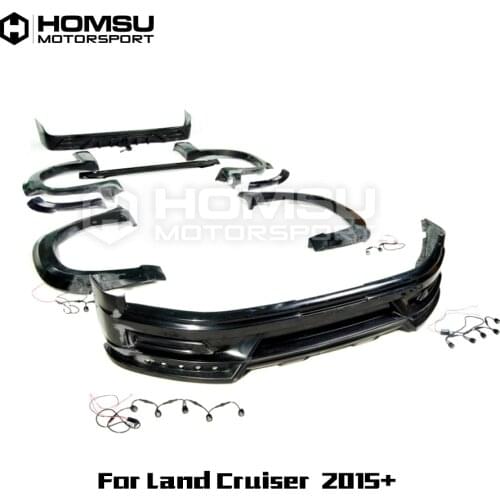 W Style Kits Front Rear lip Spoiler for Land Cruiser to W Style 2015+ car bumper protector rear bumper front bunmoer