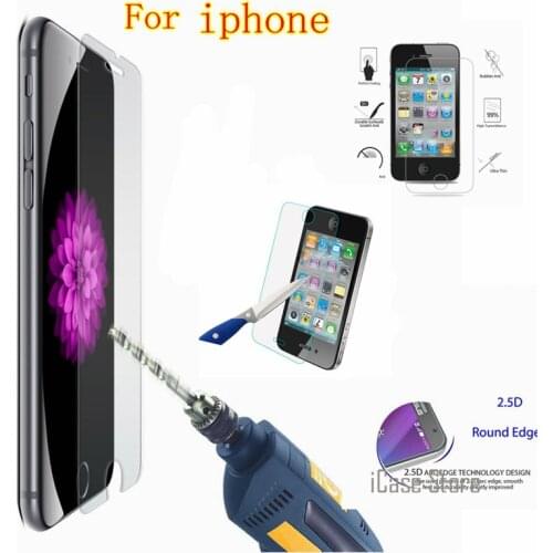 Screen Protection Tempered Glass For iPhone 4 4S 5 5S 5c SE 8 6 7 plus Vidrio templado Pantalla del telefono celular for iphone
