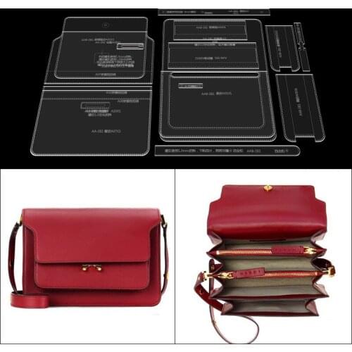 Acrylic Design Pattern Ladies Shoulder Bag Messenger Bag Diy Handmade Leather Goods Bag Pattern Drawing Die Leather Cutting