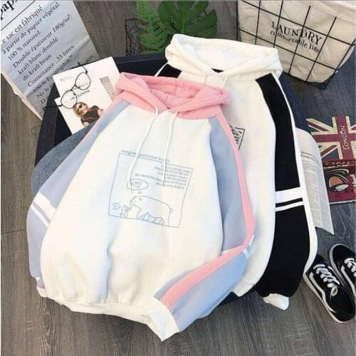 Women Korean Style Simple Casual Harajuku All-match Hoodies Autumn Winter Trendy High Quality Soft Loose Sweatshirt Pullover New
