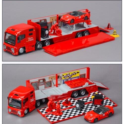 1:43 Racing Repair Scene Set Simulation Alloy Car Model Childrens Educational Toy Collection Display Boy Toy Gift Toy Cars Set