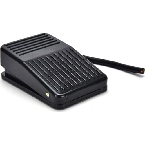 1pc black color SPDT Nonslip Metal Momentary Electric Power Foot Pedal Switch 10 x 6 x 3.5cm