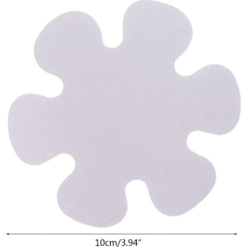 20pcs Anti Slip Flower Shape PEVA Non-Slip Decals Safety Flooring Bath Tub Shower Grip Stickers 10cm K0AB