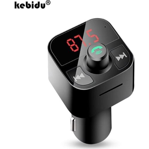 4.1A Handsfree Bluetooth 5.0 FM Transmitter Aux Modulator Car Kit Car Audio MP3 Player Adapter USB TF Card Quick Phone Charger