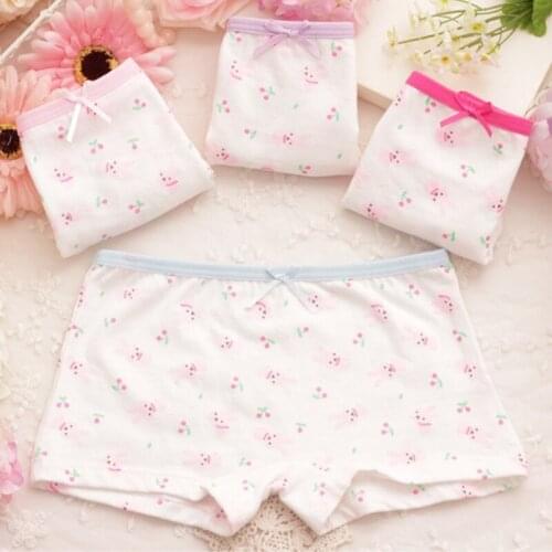 4pcs/lot Baby Kids Panties Cotton New Fashion Cartoon printed girls Briefs Boxer Underwear Training pants