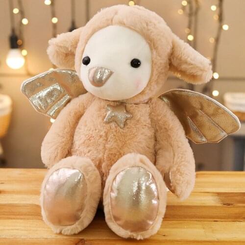 40cm plush Elephant Sheep Mouse Rabbit with Wings Favorite stuffed soft Baby soothing doll Pillow good quality christmas gift