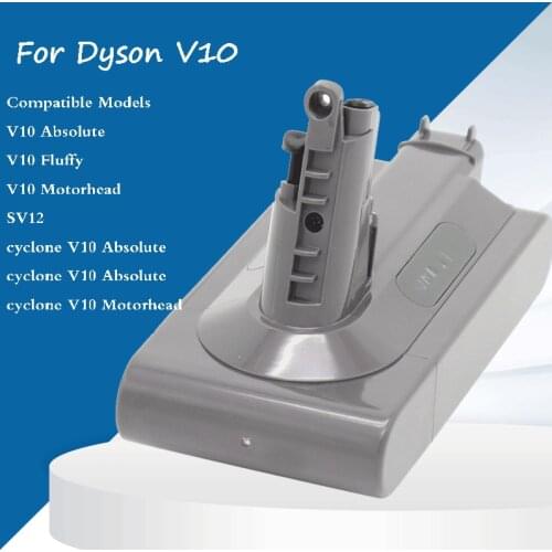 25.2V 9800mAh Lithium Replacement Battery for Dyson Vacuum Cleaner Rechargeable Battery Cyclone V10 Absolute SV12 V10 Fluffy V10