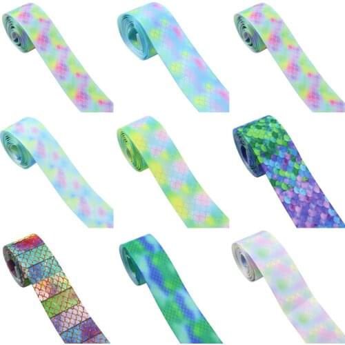 David accessories 1.5"38mm Fish scales polyester grosgrain tape ribbon 5yds,DIY handmade materials,wedding gift wrapping,5Yc3954