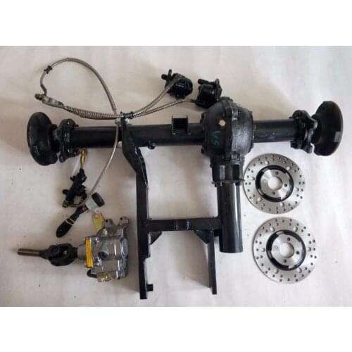 ATV GO KART KARTING DIY Disc Disk Rotor Brake Reverse Gear Suspension Rear Axle Differential With Swing Arm Fork