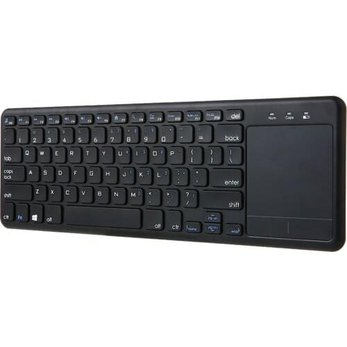 2.4G Mini Wireless Keyboard with Touchpad Multi-touch Keyboards with USB Receiver Compatible for Android Smart TV Laptops