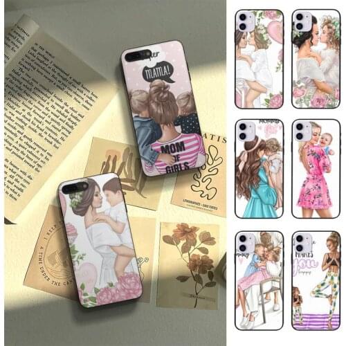 Family Boy Girl Baby Mom Phone Case For Samsung S10 S20 Fe Lite S21 S30 ULTRA Plus 5G Fundas Shell Cover